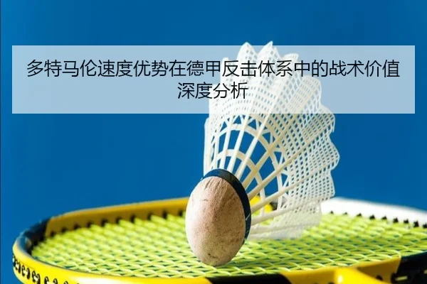 多特马伦速度优势在德甲反击体系中的战术价值深度分析